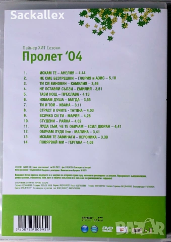 Пайнер хит сезони пролет 2004 (DVD), снимка 3 - DVD дискове - 54884134