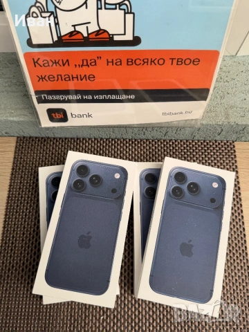 НОВ! ЛИЗИНГ TBI*45€/м iPhone 17 Pro Deep BLUE 256GB айфон 17 про син / ORANGE / SILVER