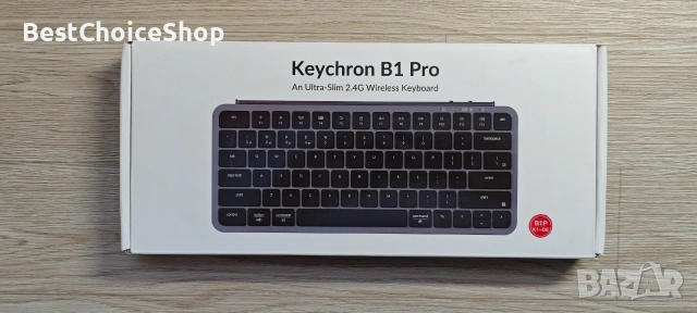 Keychron B1 Pro ултратънка безжична Bluetooth/2.4 G/кабелна, лека с 1200 часа живот на батерията