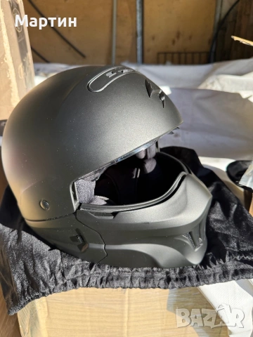 Чисто нова каска Scorpion Exo-Combat Evo Solid черен мат, размер XS, тегло: 1250 гр., снимка 3 - Аксесоари и консумативи - 54944608