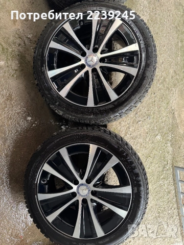 Оригинални джанти 18 цола 5х112 за Мерцеде Е-класа W213 със зимни гуми 245/45/18, снимка 3 - Гуми и джанти - 54184305