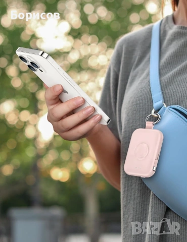 Преносима батерия Rorry 5000mah за iPhone и Apple Watch Розова, снимка 4 - Външни батерии - 55068760