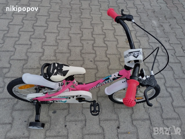 BG Детски велосипед 16" HAMATO розов, снимка 3 - Велосипеди - 54334162