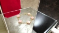 Van Cleef & Arpels VCA 5 Motifs Gold Pink Opal Vintage Alhambra Дамска Гривна, снимка 3