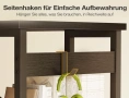 Бюро Coleshome с 4 чекмеджета от плат и рафтове, 100 x 40 см, компактно бюро за компютър с рафтове, снимка 2