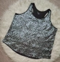 УНИКАЛЕН топ с пайети в цвят графит 3XL/4XL/5XL, снимка 1