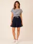 Тениска ZARA Crop top с връзки + пола Terranova, снимка 1