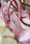 Елегантни розови сандали на ток Zara Basic, снимка 2
