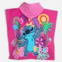 Лятно пончо за плаж Stitch в розов цвят 60 x 120 см_1260436, снимка 2