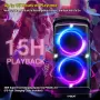 TPBEAT Преносима Bluetooth парти колонка 160W Peak с LED светлини и мощен бас, снимка 6