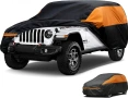 Водоустойчиво покривало за Jeep Wrangler 2 врати, черно/ оранжево , снимка 1