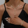 Gold Snake сватбен комплект, бал, комплект колие гривна и обеци, снимка 1