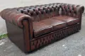 Оригиналне кожени диван Chesterfield Честърфийлд естествена телешка кожа Внос, снимка 9