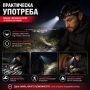 Професионален мощен фенер челник за глава презареждащ се USB батерии 18650 регулиране на светлината, снимка 6
