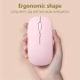 Bluetooth розова мишка, aкумулаторна безжична мишка, 1600 dPi, компактен дизайн, снимка 1