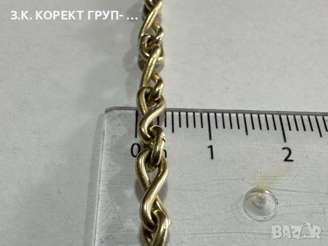 Златна гривна 14 карата – 9.34гр, снимка 5 - Гривни - 54413458