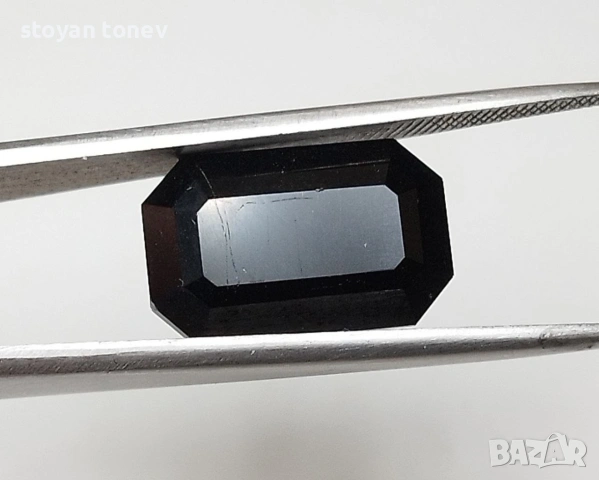 Изключителен 7,70 каратов естествен необработен черен турмалин (шорл) от Афганистан!, снимка 3 - Други - 55169517