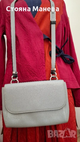 НОВА! Оригинална Двулицева Чанта Tommy Hilfiger (Черна/Сива), снимка 6 - Чанти - 54783274