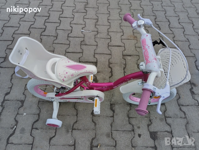 X Детски велосипед 14" FLOWER розов, снимка 2 - Велосипеди - 54395021
