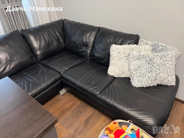 Продавам кожен диван от естествена кожа , снимка 4 - Дивани и мека мебел - 54807614