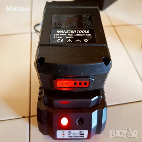 Акумулаторен циркуляр Manster Tools (Germany) 24 V, 3Аh, Ø150mm, 2бр батерии и зарядно устройство, снимка 6 - Триони и циркуляри - 55532706