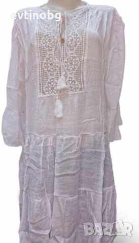 Свежарска плажна туника с пискюли, снимка 2 - Туники - 54132702