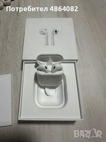 Безжични слушалки Apple - AirPods2 with Charging Case, TWS, бели, снимка 2 - Безжични слушалки - 54998762