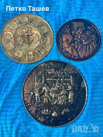 3 релефни декоративни стенни пана