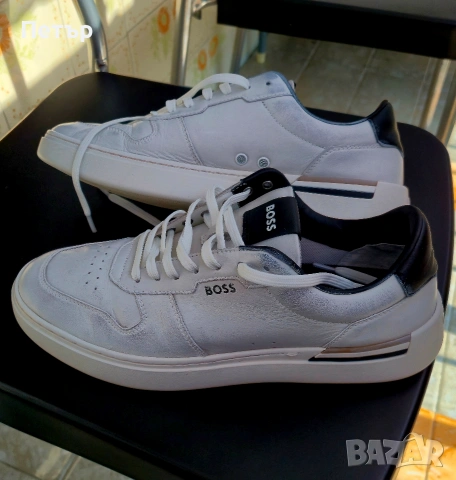 BOSS кожени маратонки, снимка 3 - Маратонки - 54242501