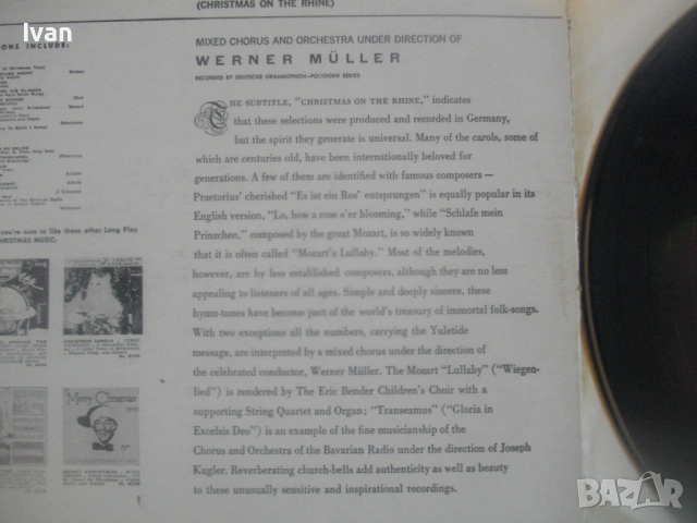 Werner Muller O, Tannenbaum Christmas On The Rhine LP 1956 Decca record DL 8388 ГРАМОФОННА ПЛОЧА, снимка 10 - Грамофонни плочи - 54622335