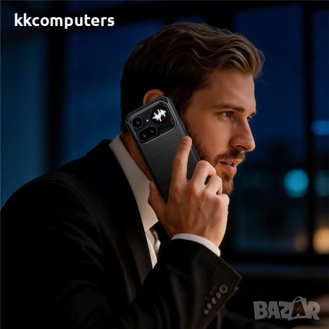 Карбонов TPU Калъф за Nothing Phone (4a) Pro - Четкана текстура, Антиотпечатък, 3 цвята, снимка 8 - Калъфи, кейсове - 54250446