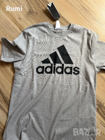 Нова оригинална сива мъжка тениска Adidas Big Logo Essentials! M, снимка 3 - Тениски - 54729951