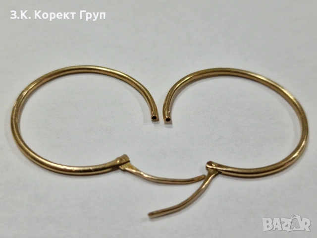 Дамски златни обеци 14К 585 / 2,83 гр., снимка 5 - Обеци - 55272201