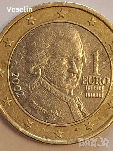 1 евро- Австрия, снимка 2 - Нумизматика и бонистика - 54201436