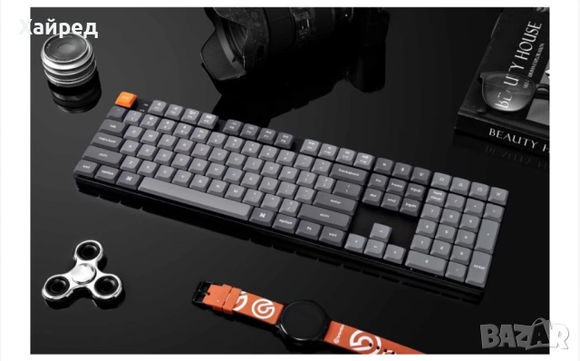 Механична клавиатура Keychron K5 Max QMK/VIA, RGB LED, Hot-Swappable, 2.4GHz, Безжична, Bluetooth 5., снимка 8 - Клавиатури и мишки - 54840171