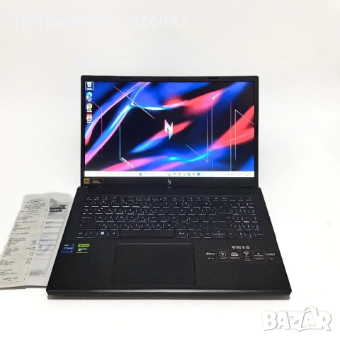 ACER Nitro V15/165Hz IPS/i9-13900H 24MB/RTX 4060 8GB/16GB DDR5/1TB/Гаранция, снимка 2 - Лаптопи за игри - 54214586