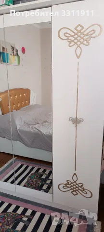 Спалня с гардероб и нощни шкафчета , снимка 5 - Спални и легла - 55588855