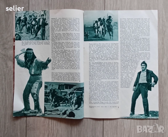 оригинална немска програма за филм "Illustrierter Film-Kurier" (Nr. 4) за уестърн класиката "Винету , снимка 7 - Списания и комикси - 54478389