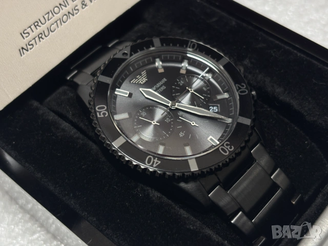 НОВ! Мъжки часовник Emporio Armani AR11363 Diver Chronograph, снимка 4 - Мъжки - 54631646