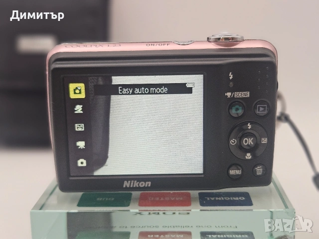 Nikon Coolpux L23 pink 10mp 5x zoom digital photo camera дигитален фотоапарат камера, снимка 7 - Фотоапарати - 54734916