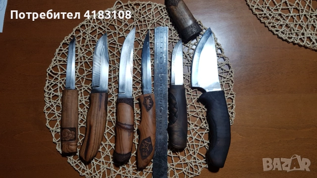 6 ножа с ръчна дърворезба