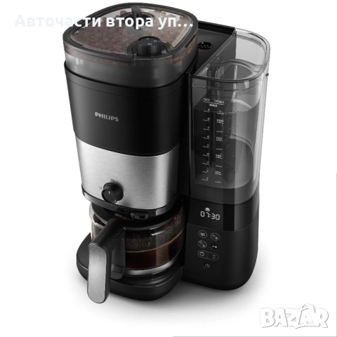 кафемашина Philips All-in-1 Brew (модел HD7900/50) с вградена мелничка в черен цвят, снимка 7 - Кафемашини - 54449654