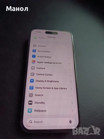 iPhone 15 pro 128gb Blue Titanium перфектен, снимка 7 - Apple iPhone - 54479211