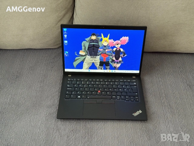 Като Нов 14'FHD+IPS/Ryzen 5 Pro-7540u/Lenovo Thinkpad T14s Gen4/16GB LPDDR5x/256GB SSD/Гаранция 30 М, снимка 2 - Лаптопи за работа - 54546933