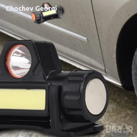 FL 61 Челник с регулируема LED и COB яркост, магнитен клипс и USB зареждане, 100m обхват, 1200mAh, снимка 10 - Къмпинг осветление - 54758127