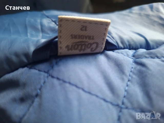 Дамско капитонирано яке Cotton Traders – Размер 12 (M/L) – Красиво синьо, снимка 2 - Якета - 54962475