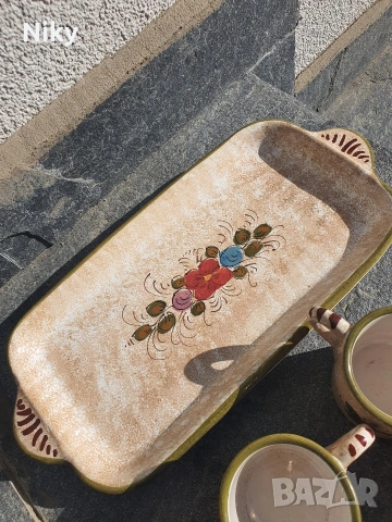 Ръчно изработен керамичен сервиз за кафе , снимка 6 - Сервизи - 54304434