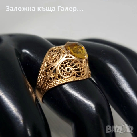 Винтидж златен пръстен – съветско злато, 583, 3,71 гр, снимка 7 - Пръстени - 54686632
