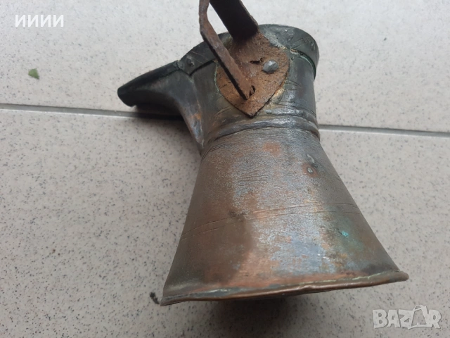 Османско бакърено джезве, снимка 3 - Антикварни и старинни предмети - 54490039