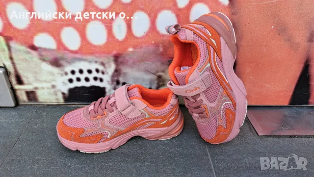 Английски детски маратонки с естествена кожа-Clarks